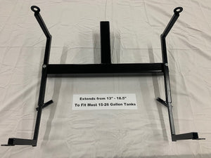 Front Mount Zero Turn Mower Hitch and Sprayer Tank Rack Attachment